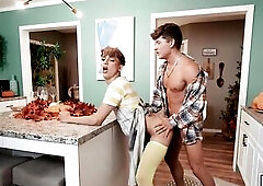 DUDES - Thanksgiving Becomes A Steamy Trio With Drake Von, Cherry Kiss, And Foxy Alex