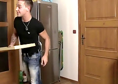 Gay game with hetero delivery boy