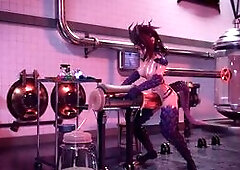 Double dicked dragon futa fills Tristana to the brim