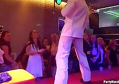 Handsome dancers were hired to amuse many girls during a private party, and get their dicks sucked