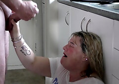 Master Piss And Cum At The Same Time On Defenseless Milf Slut