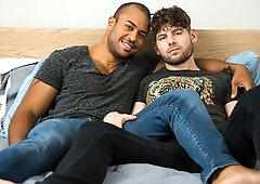 Interracial fuck with newcomers Julian Grey and Connor Halsted