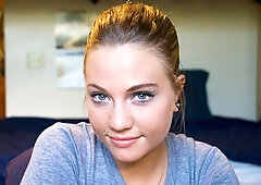 Good hard missionary pose fuck session with a brunette Brandi Belle