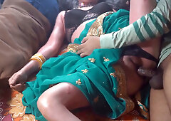 Stepmom with a phat Indian pussy lets him slide under her skirt