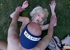 Cool nymph at blonde scene