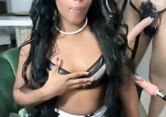 Shemale amateur licking and fucking a tight tranny ass