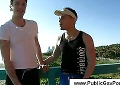 Lifeguard dares gay to swallow his boner