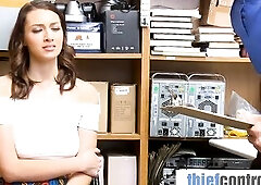 Marvelous Shoplifting Honey Naked and Fucked by Security