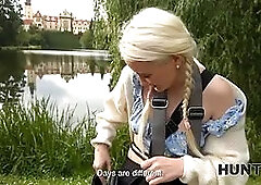 Hunt4k. hunter found a teenie and Tight Pussy in the park and pounded her harshly afterwards