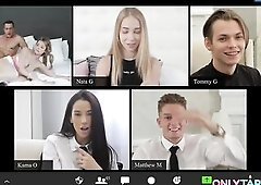 Online Lesson Gone Wrong - Teacher Bangs Student Hotty Live