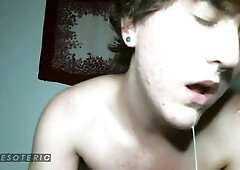 FTM Male Toy Bangs Himself into a Drooling Mess