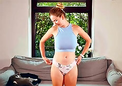 Beauty shows off clothes