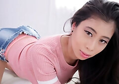 Slutty Asian goddess Jade Kush fucks with her coach