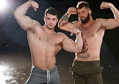 Collin Simpson and Johnny Hill pump iron and fuck hard