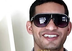 Hot Cuban big dick jerking off