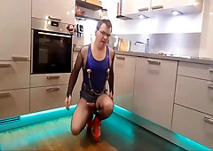 Sissy Fuckslut in Denim and Leotard Bikini