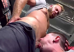 Bulky Tatted Brogan Glides Gigantic Into Masturbate Hunter Moist Fuck-hole