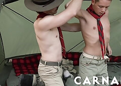 ScoutBoys Stellar Scoutmaster ravishes warm twunk then penetrates him