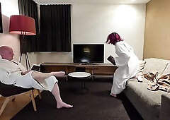 Anyone can read shyly, but that guy didn't wait that there's smth so obscene behind it. How this chab coolly milked his dong. The daybed is 