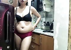 Indian stepmom Saarabhabhi6 watches and gets down to business with her stepson in the kitchen