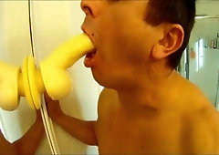 dad gagging on dildo
