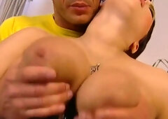 Busty brunette loving anal sex