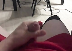Hot Crossdresser masturbates in POV