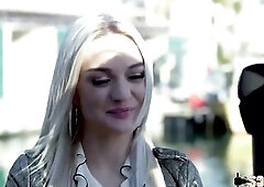 Nathalie, a marvelous golden-haired, gets her butt destroyed