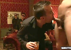 Watch this hot babe get her tight ass drilled and sprayed with hot jizz