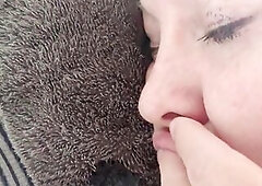 Innocent napping princess is woken up by horny Daddy