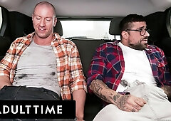 Buddies Alex & Cam Crawford Fix Car Then Jerk Off In The Backseat Before Road Trip