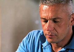 Blonde Hungarian beauty Christina Shine takes on both Zack and Raul Costa after a poker night