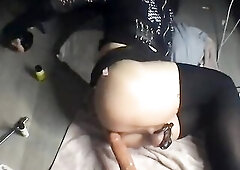Latex Mask Sissy Suck Andfucked by Toy