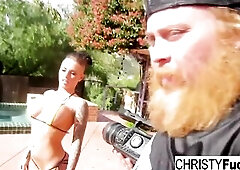 Hawt Christy Mack in the shower