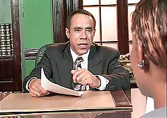 Stud ravages 2 hot cock throating black anal bitches Mocha and Chocolate then squirt cum load on them