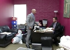 The Gay Office - Rough dick sucking beside bubble butt hunk