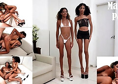 2 Very Slim Brazilians Cuties, Ob Honey & Karina Rose Fucked