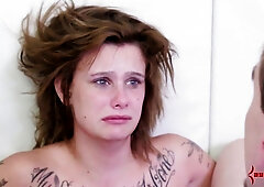 Assfucking crying teen sub slave gets screwed