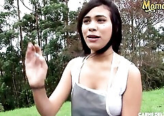 Carne Del Mercado - Hawt Latin chick Teen Bang Behind Her Parents Back