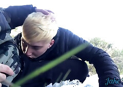 Drilling in the Snow Jake Gobbles Ice and Pearl Juice