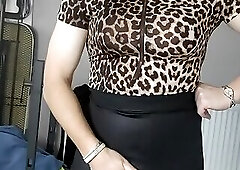 Crossdresser skirt bulge