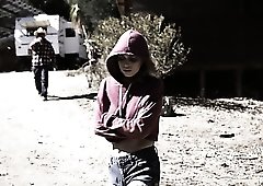 Homeless chick Jill Kassidy gets finally warmed up with strong big cock