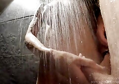 Risky Banging in Public Sauna Shower - Nearly Caught