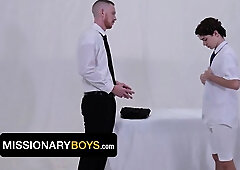 President Brody Kayman Stuffs His Meaty Fuckpole Deep Inwards Mormon Dude Sam Ledger - Missionary Men