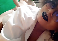 Curly-haired Nurse Visits Her Most Precious Patient And Asks Him For An Afternoon Of Sex Without Condom