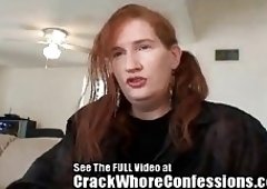 Redhead bitch tells Cracker Jack her fucked up story