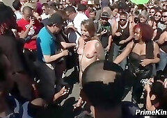 Folsom Street Fair Payton Bell Electric Butt Plug Bondage Whore Public Humiliation