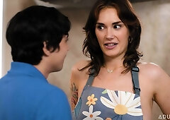 Good anal in the kitchen with a long-legged girlfriend Siri Dahl