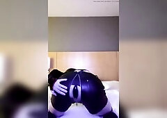 All alone in a hotel room, couldn't aid but get a bit randy