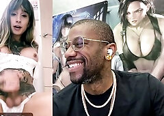 Nice-looking Tattooed Transgender Hotty Jerking Off Her Hard Cutie Shlong And Cumming For Us